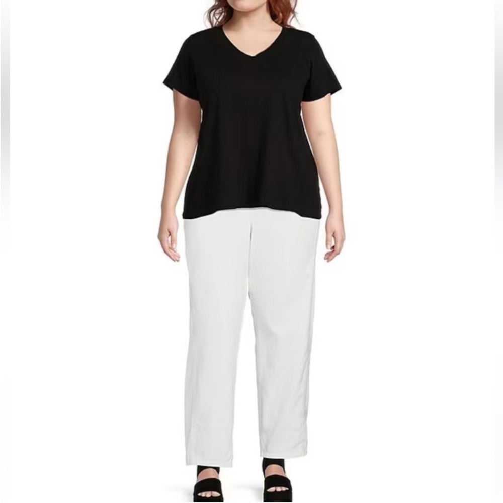 Eileen Fisher Stretch Twill pants  cropped organic cotton size 3XL